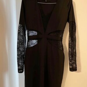 Black lace dress